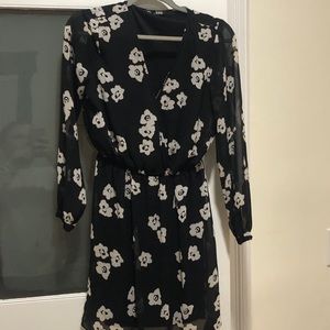 Black floral dress